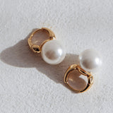 Taj Drop Pearl Earrings Gold