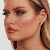 Ethereal Starfish With Pearl Stud Earrings Gold