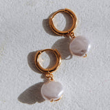 Sophia Swirl Pearl Earrings Gold