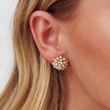 Champagne Toast Pearl Earrings Gold