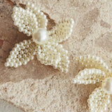 Kaley Flower Earrings Pearl
