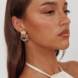 Georgina Two Tone Loop Earrings Mix