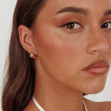 Billie Diamante Pebble Earrings Gold