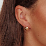 Billie Diamante Pebble Earrings Gold