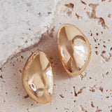 Sassie Irregular Pebble Earrings Gold
