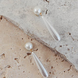 Anndrea Teardrop Earrings Pearl