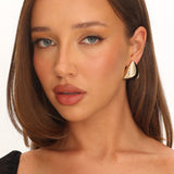 Beverly Triangle Earrings Gold/Black