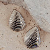 Jacinta Shell Earrings Dark Silver