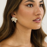 Maxine Orchid Earrings Pearl