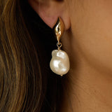 Arna Baroque Pearl Drop Earrings Gold/Pearl