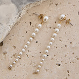 Micha Strand Drop Earrings Pearl