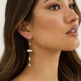 Nolani Baroque Pearl Droplet Earrings Gold/Pearl