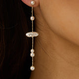 Nolani Baroque Pearl Droplet Earrings Gold/Pearl