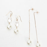 Ninette Faux Pearl Droplet Earrings Gold/Pearl