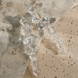 Venusa Irregular Bead Drop Earrings Clear
