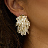 Rayn Cluster Earrings Pearl