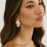 Rayn Cluster Earrings Pearl