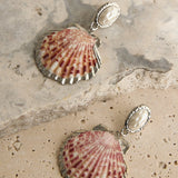 Dusti Pearl Drop Earrings Pink Shell