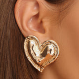 All My Love Heart Earrings Gold