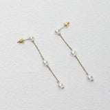 Ophir Chain Drop Earrings Gold Pearl