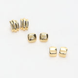Irma Geometric Stud Earrings Set Gold