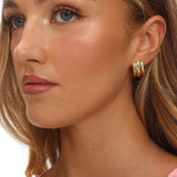 Irma Geometric Stud Earrings Set Gold