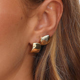 Irma Geometric Stud Earrings Set Gold