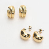 Monroe Stud Earring Set Gold