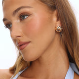 Lilibet Rope Knot Earrings Gold