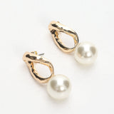 Krizia Drop Earrings Gold Pearl