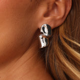 Iris Twist Earrings Silver