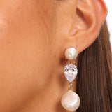 Aisling Three Tier Drop Earrings Gold