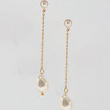 Rosamund Pearl Drop Earrings Gold