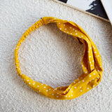 Top Knot Headband Spotted Yellow