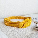 Top Knot Headband Spotted Yellow