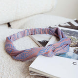 Top Knot Headband Spot Print Pink