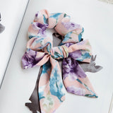 Bow Scrunchie Floral Blush