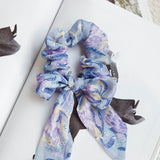 Bow Scrunchie Banksia Blue