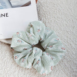Chouchou Crepe Scrunchie Floral Sage