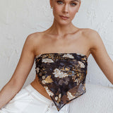 Sundaze Square Scarf Floral Black