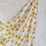 Sundaze Square Scarf Flowers White