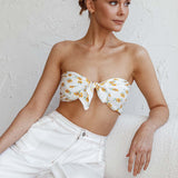 Sundaze Square Scarf Flowers White