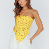 Sundaze Square Scarf Flowers Yellow