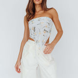 Sundaze Square Scarf Floral Blue