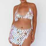 River Festival Shiny Sequins Top (Top Only)