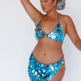 River Festival Shiny Sequins 2 Piece Set Blue