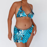 River Festival Shiny Sequins 2 Piece Set Blue