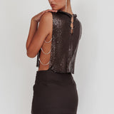 Breakdance Metal Mesh Top Black