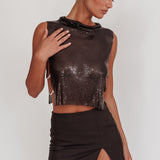 Breakdance Metal Mesh Top Black