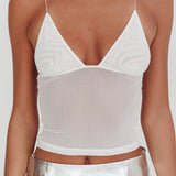 Flutter Backless Butterfly Top White